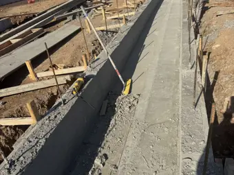 Sidewalk and curb work in New York