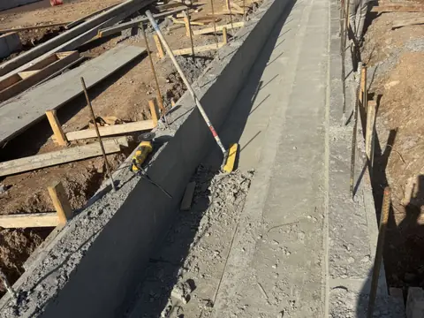 Sidewalk and curb work in New York