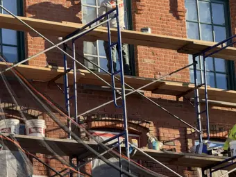 Facade restoration in New York, Peekskill, NY