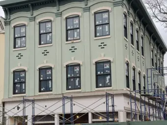 Facade restoration in New York