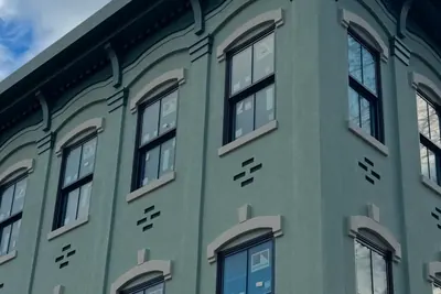 Facade restoration in New York