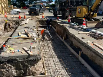 Foundation work in New York