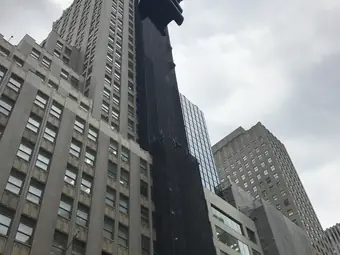 Local Law 11 repairs with hoisting, 5 85th Avenue, New York