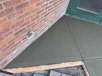 Sidewalk and curb work in New York