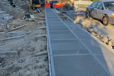 Sidewalk slabs jointed, sidewalk and curb work in New York